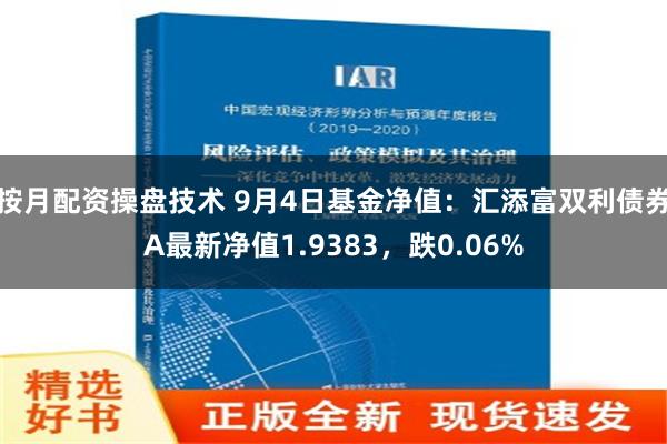 按月配资操盘技术 9月4日基金净值：汇添富双利债券A最新净值1.9383，跌0.06%