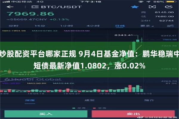 炒股配资平台哪家正规 9月4日基金净值：鹏华稳瑞中短债最新净值1.0802，涨0.02%